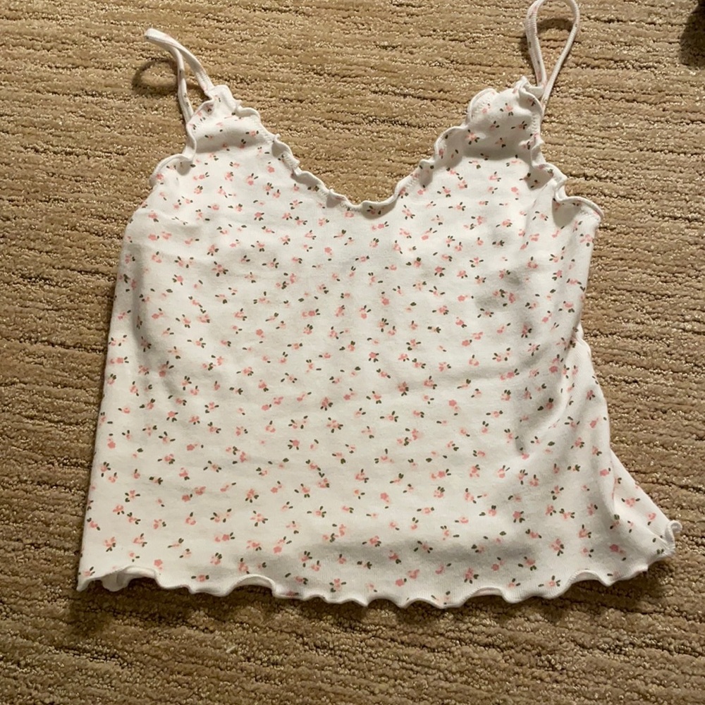 brandy ruffle tank